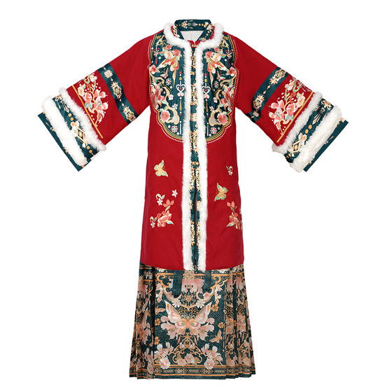 Jade Orchid_Songdie Original Ming Dynasty Hanfu Women's 2025 New Winter Heavy Industry Thickened Long Gown Horse Face Skirt Ancient Costume