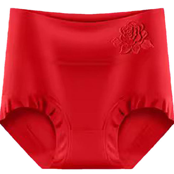 
White Pearl Birth Year Big Red Modal Women's Underwear Women's Large Size Antibacterial Pure Cotton Crotch Red Briefs