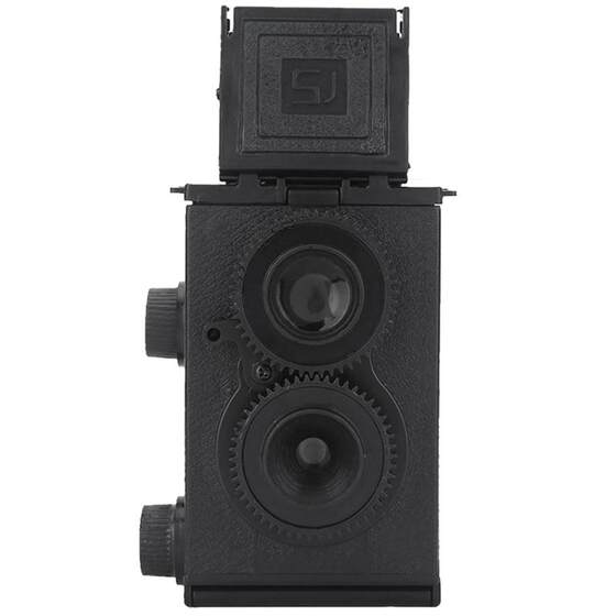 
A creative nostalgic photography enthusiast gift film classic effect DIY assembled retro double camera