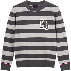 
Hush Puppies children's clothing boys striped sweater spring and autumn new bottoming shirt baby warm children's pullover knitted sweater