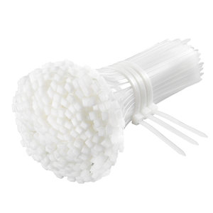 100 pieces of self-locking nylon cable ties, white fixed cable management cable ties, factory direct sales, independent packaging cable ties