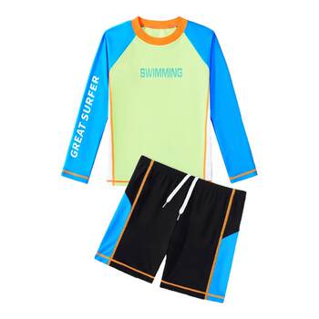 Children's swimsuit boys sunscreen split
