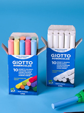 Giotto Chalk -Бесплатное домашнее домашнее хозяйство Большое грубое грубое обучение импорт Экологически чистое экологически чистые доски. Студенты используют 10 цветных преподавателей общедоступного экзамена.