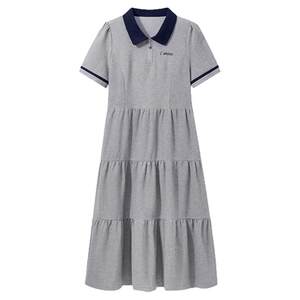 
Jingqi maternity wear summer dress 2026 new style temperament waisted short-sleeved POLO shirt dress summer pregnancy French style