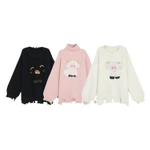 Mori Girl Tribe Original Sweet Girlfriend Modeling Sweat Soft Glutinous Knit Kiler Sweater Stacking inner Battle Bottom Shirts
