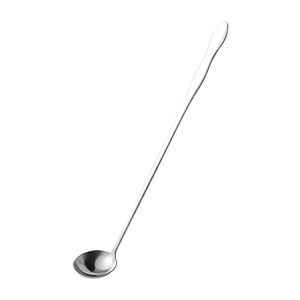 Stainless steel spoon long handle round head extended coffee spoon creative mini spoon dessert spoon scooped honey seasoning spoon