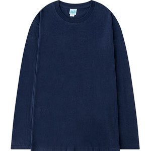 Heavyweight pure cotton t-shirt for men and women, bf long sleeved solid color inner layer T-shirt loose top, men's white base shirt trendy INS