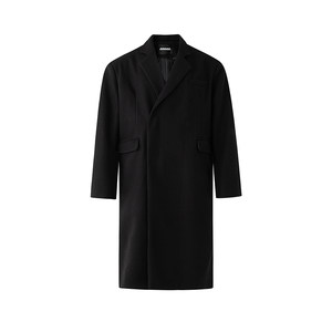 MRCYC Korean style light mature style H-shaped suit collar woolen coat men's winter warm and loose mid-length woolen coat