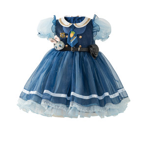 
DSCG Judy Rabbit Police Officer COS Clothes Girls Zootopia Children's Lolita Birthday Princess Dress Summer