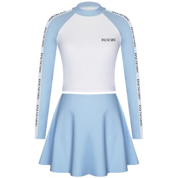 BE Fandean long -sleeved skirt conjoined swimsuit reduction age