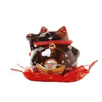 Lucky Cat Ornament Opening Shop Front Desk Creative Piggy Bank Home Living Room Move-in New Home Decoration Ceramic Gift