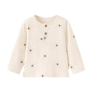 
babylove baby long-sleeved t-shirt for men and women, spring and autumn bottoming shirt, cotton polyester inner layer, casual all-match top for infants and young children