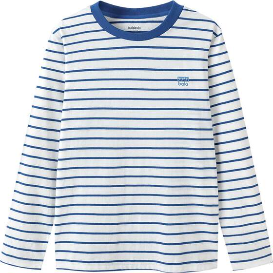 
Balabala children's long-sleeved T-shirt, medium and large children's pure cotton bottoming shirt, spring and autumn style, trendy tops for boys and girls