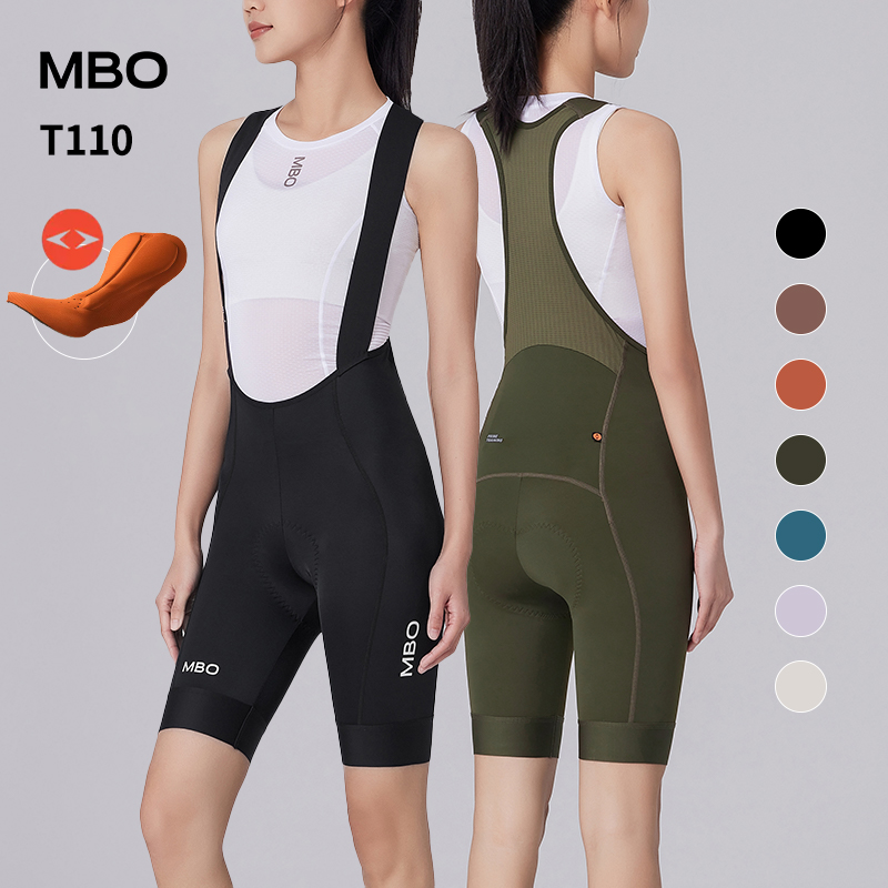MBO女士全天候背带骑行裤短裤T110迈森兰新款EIT春夏三分五分裤