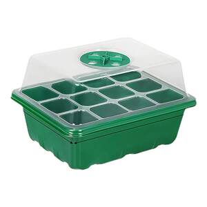 Three -piece set of polynuts and breeding pots to cultivate breeding box moisturizing and breeding seedlings, 12 -hole plastic breeding box lid