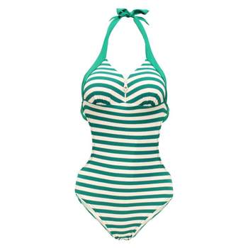 Van der Ann's sexy backless slimming belly-covering vacation swimsuit
