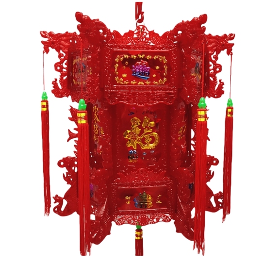 水晶旋转灯笼LED走马灯 新年仿古宫灯 中式节日阳台装饰