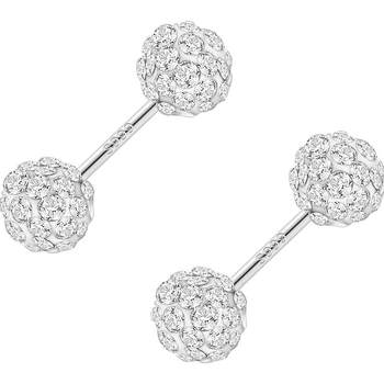 999 sterling silver design full diamond micro stud earrings for women