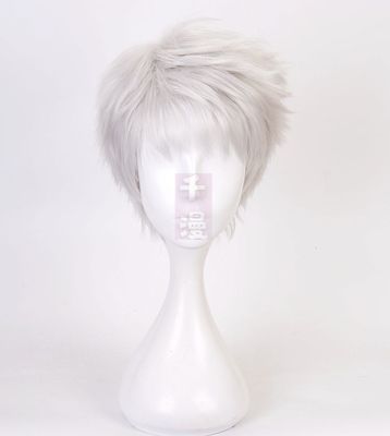 taobao agent 【Thousand】Distorted Kalim Cosplay wig Al-Asim silver white short hair fake hair
