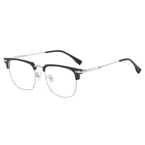 Ultra -pure titanium half -frame myopia glasses frame men's model can be used for several lenses professional online with blue light eye rack
