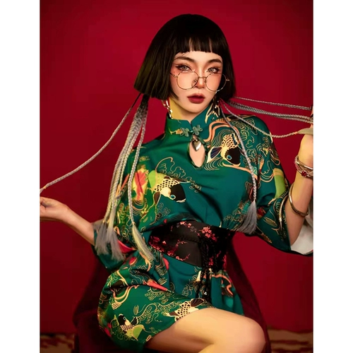 Легкое короткое ципао, 2024 года, светлый стиль, подходит для подростков, китайский стиль