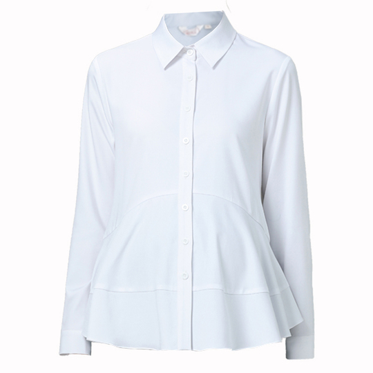 Camisa de maternidad He chengmei de manga larga, estilo polo