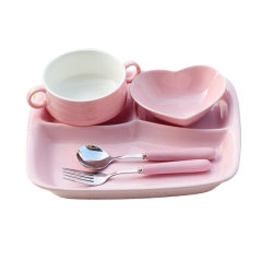 Japanese-style divided plate fat-reducing ceramic tableware set for home use