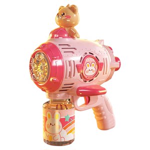 
2026 New Popular Children's Handheld Bubble Machine Toy Fully Automatic Electric Bubble Blowing Gun Infant Large Size Girl