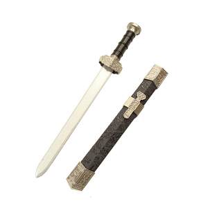 
39CM Bamboo Wood Sword Hanfu with Sword Unblacked Martial Arts Practice Sword Children's Toys Ancient Collection