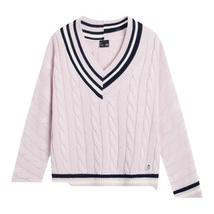 
Li Ning sweater women's spring official new V-neck knitted sweater long-sleeved top casual women's knitted sportswear