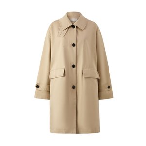 [Fluorine-free waterproof] Eland clothes trench coat women's single-breasted pure cotton comfortable jacket 2025 spring new model