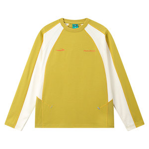 
Mr. Jiangnan NewJNXS anti-mite, antibacterial, cool, quick-drying, contrasting printed raglan long-sleeved T-shirt for men and women in spring