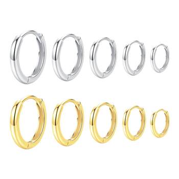 Modian 925 sterling silver glossy design geometric earrings