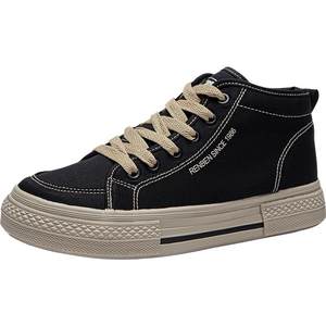 
Human-born 2025 new women's shoes for spring and autumn women's versatile casual high-top canvas shoes for students versatile and not tired