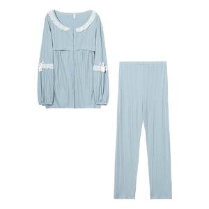 
Junxin confinement and postpartum cotton breastfeeding and breastfeeding home clothes for October pregnant women pajamas autumn clothes set