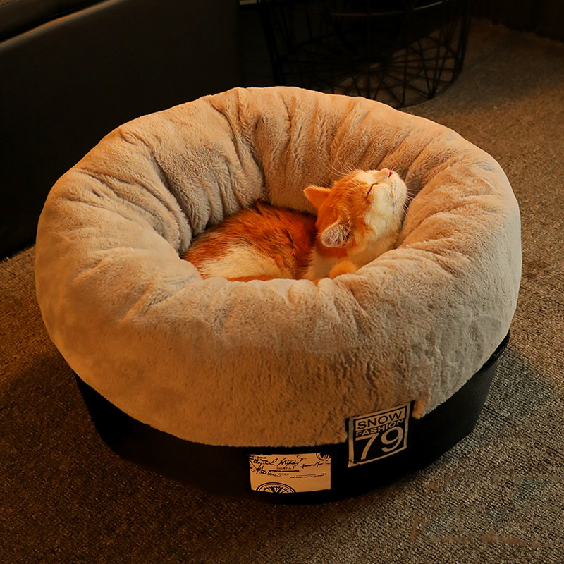Hoopet 猫窝冬季保暖可拆洗猫咪床猫屋深度睡眠幼猫睡袋四季通用宠物用品