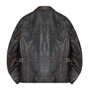 
MCS men's clothing originated from Marlboro classic 1930S genuine leather leather jacket Detroit old cowhide jacket men