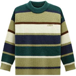 Zuoxi children's clothing boy sweater knitted sweater children's autumn clothing 2025 new style boy big children's spring and autumn striped sweater