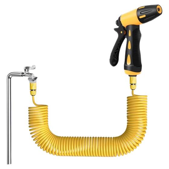 
Car wash water gun high pressure household spray head rinsing watering flower balcony telescopic pressurized water pipe hose car cleaning tool