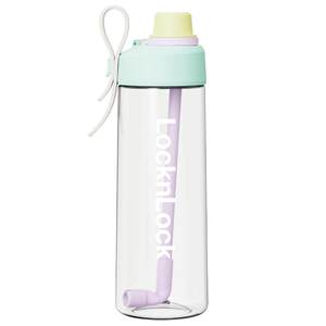 
Lock Lock Sports Water Cup for Girls Plastic Tritan Straw Cup Large Capacity Summer Fitness Outdoor Portable Men