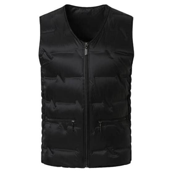 The new winter men's down vest, middle -aged and elderly duck down wearing a warm vest, thin down jacket, the inner gallbladder
