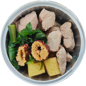 
Served with soup dumplings, dog food rice, Teddy Golden Retriever, Corgi dog snacks, bibimbap, fresh food, dandelion, chayote, duck meat in claypot