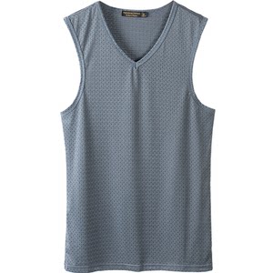 Ice wire mesh vest men's summer thin breathable quick-drying vest sports fitness V-neck vest sleeveless T-shirt hurdle
