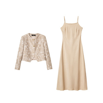 
Blue language plus size women's gentle temperament suit