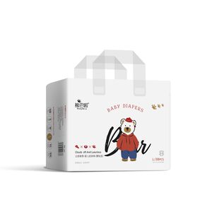 4 packs of Xiongbala diapers, thin diapers, breathable pull-up pants, leak free diapers, ultra-thin and dry