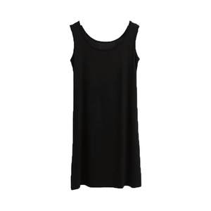 Pure cotton large size dress new comfortable meat A -line version thin vest skirt bottoming bottom wearing fat mm skirt
