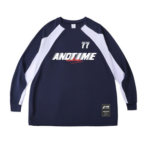 
andtime retro American long-sleeved [Yang Fan] autumn and winter sports outdoor breathable quick-drying training shooting clothes T-shirt