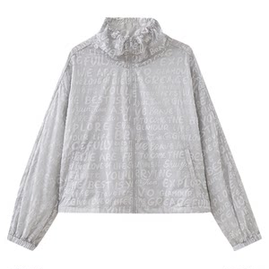 
Shuiyunjian Outdoor Wear Drawstring Breathable Short Jacket Women's Sports Style Gray Thin Shirt Loose 2026 Summer Style