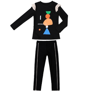 
Aidor Girls 2024 New Children's Split Long Sleeve Sunscreen Swimming Suit Swim Suit Fashion Girls Swimming Suit