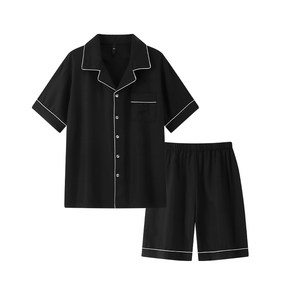 
Catman ice silk men's pajamas summer 2026 new short-sleeved shorts youth can wear outside home clothes set gift box